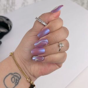 Purple 70s || Press on nails